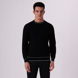 Bugatchi Men’s Black Crew Neck Sweater – Size XL – New Without Tags